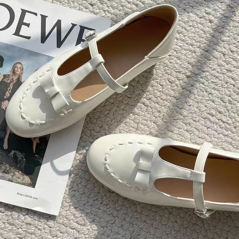 Women'S Fashion Spring 2025 - Neue französische Seil-Mary-Jane-Schuhe 2025, Sommer, weiße