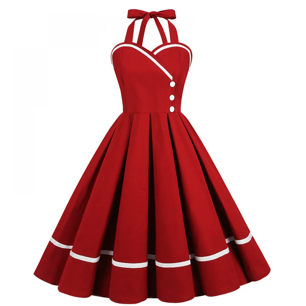 Women Fashion 80S - Halloween 50er 60er 80er Retro Kleid
