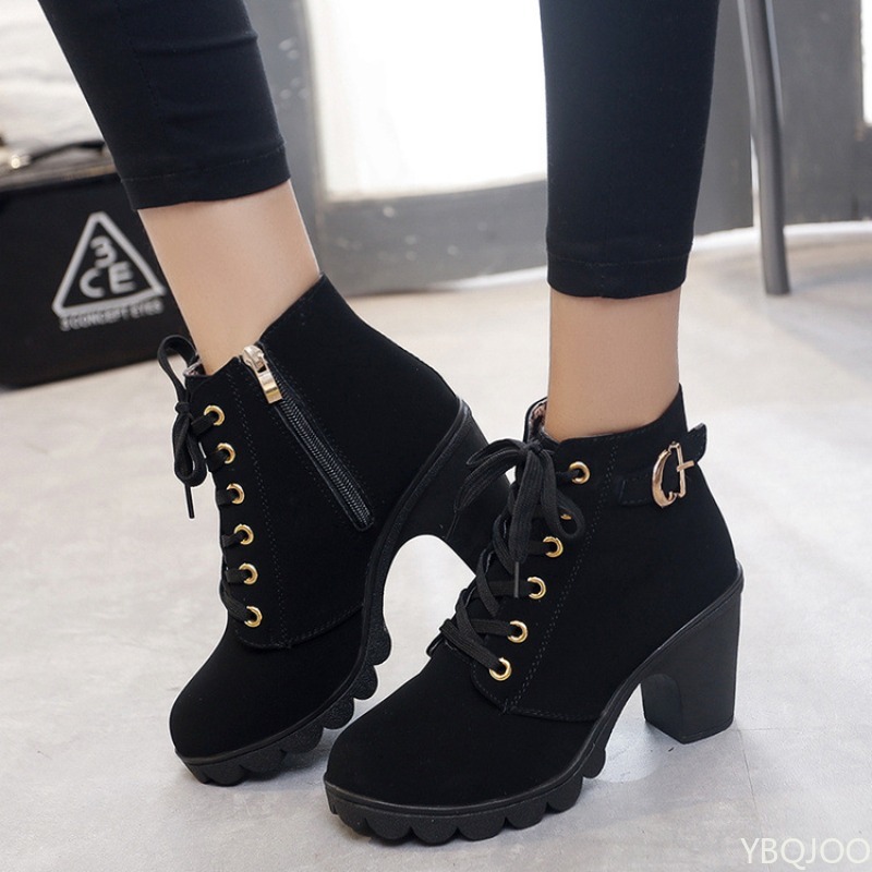 Women'S Fashion Trends 2025 - Neue Frühlings-Winter-modische, vielseitige Damenstiefel zum Schnüren,