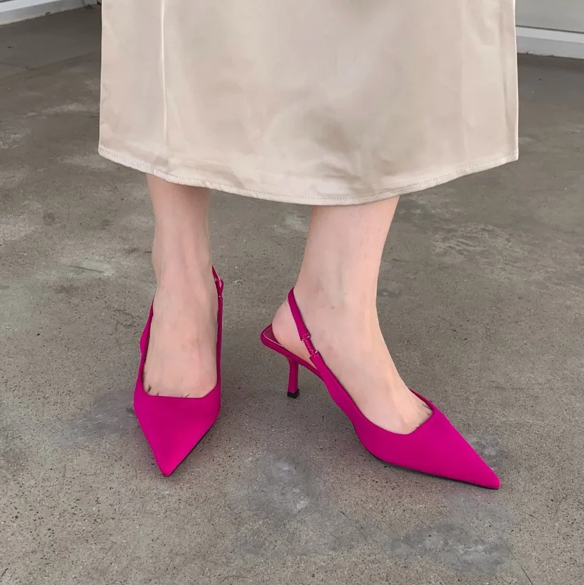 Women'S Fashion Spring 2025 - Frühlingsneue 2025, spitze, feine Ferse, mittlere
