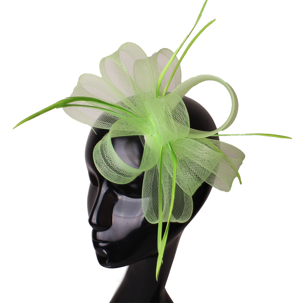 Women'S Fashion Kentucky Derby - Feder- und Band-Fascinator-Hüte, Vintage-Netz-Teeparty-Derby-Hut, Braut-Kentucky-Stirnband für