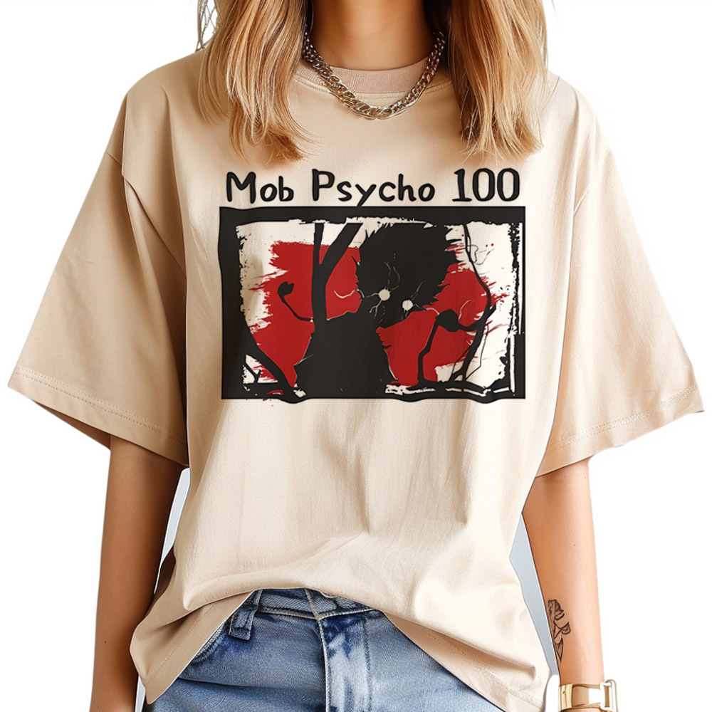 Women Fashion 80S - Mob Psycho 100 T-Shirt Damen Psychedelic