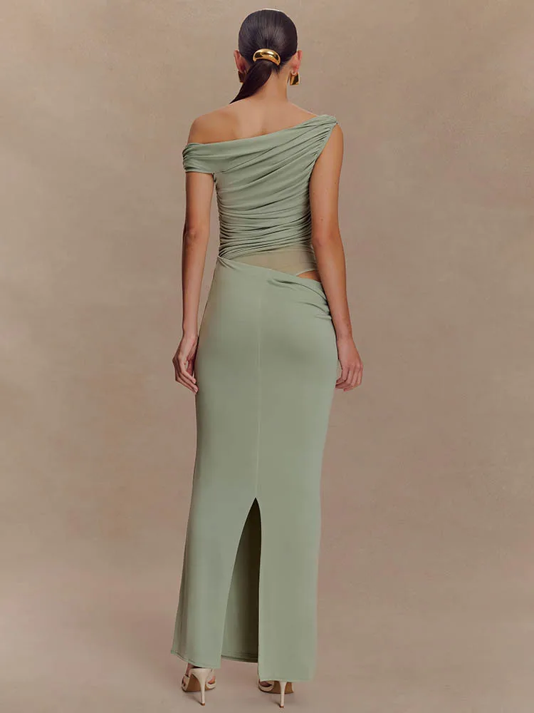 Eine Schulter Slinky Sexy Maxi – Women'S Fashion In 1920 Bewertung und Preis